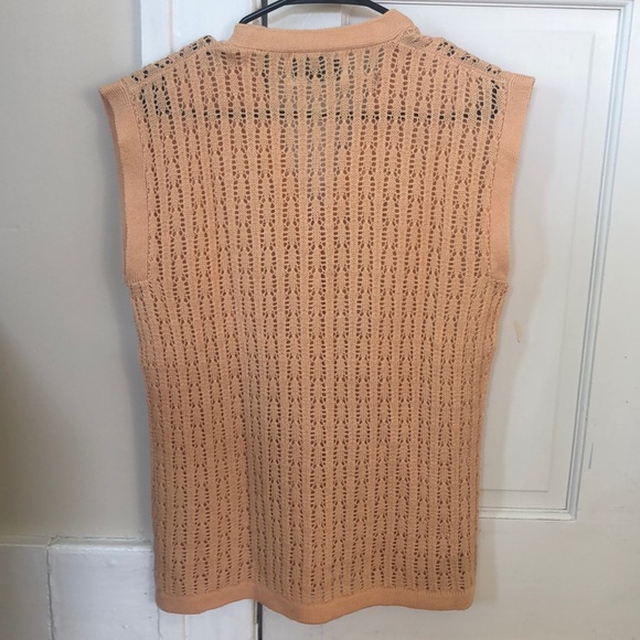 Vintage Sweater By Bee Banff Sleeveless Cardigan - Picture 4 of 5